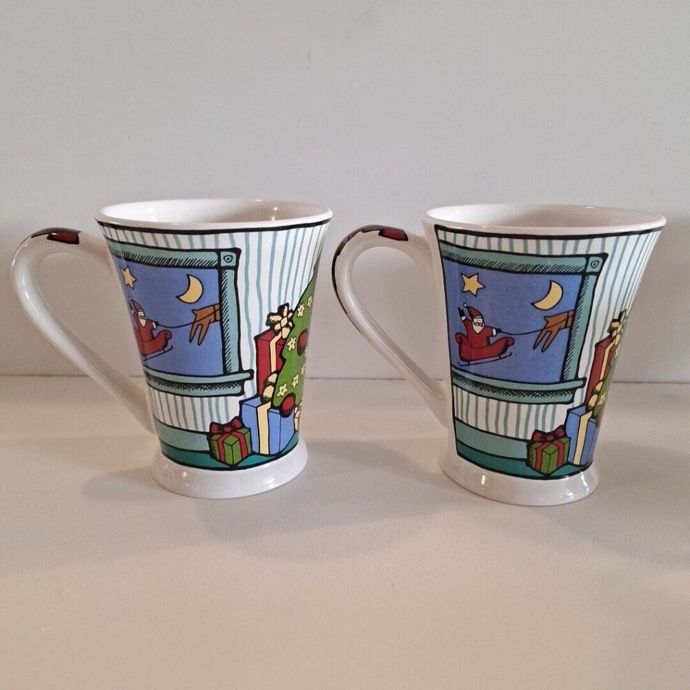 Ursula’s Christmas Signature 4 Mugs Holiday Ceramic Cups Dodge - Picture 4 of 9